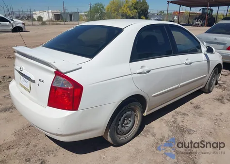 2004 Kia Spectra Ex/Lx из США, поврежденный, VIN KNAFE121445025738